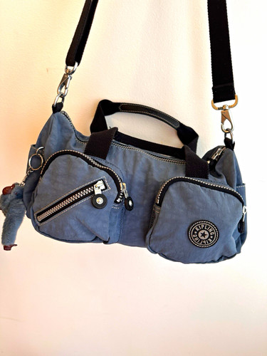 Kipling blue grey shoulder bag - blue,