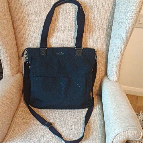 Kipling black quilted tote - quilted, bag
