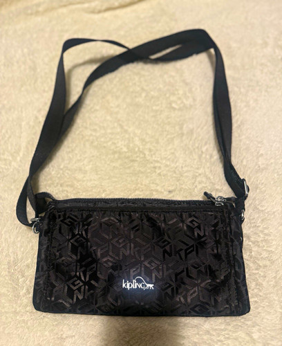 Kipling black logo jacquard - black,
