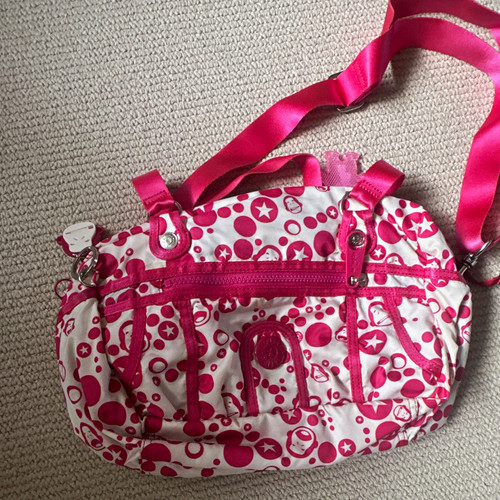 Kipling pink white polka dot - pink/white,