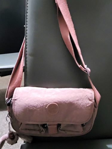 Kipling pink nylon crossbody - pink,