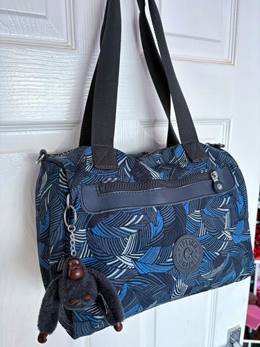 Kipling blue leaf print - blue,